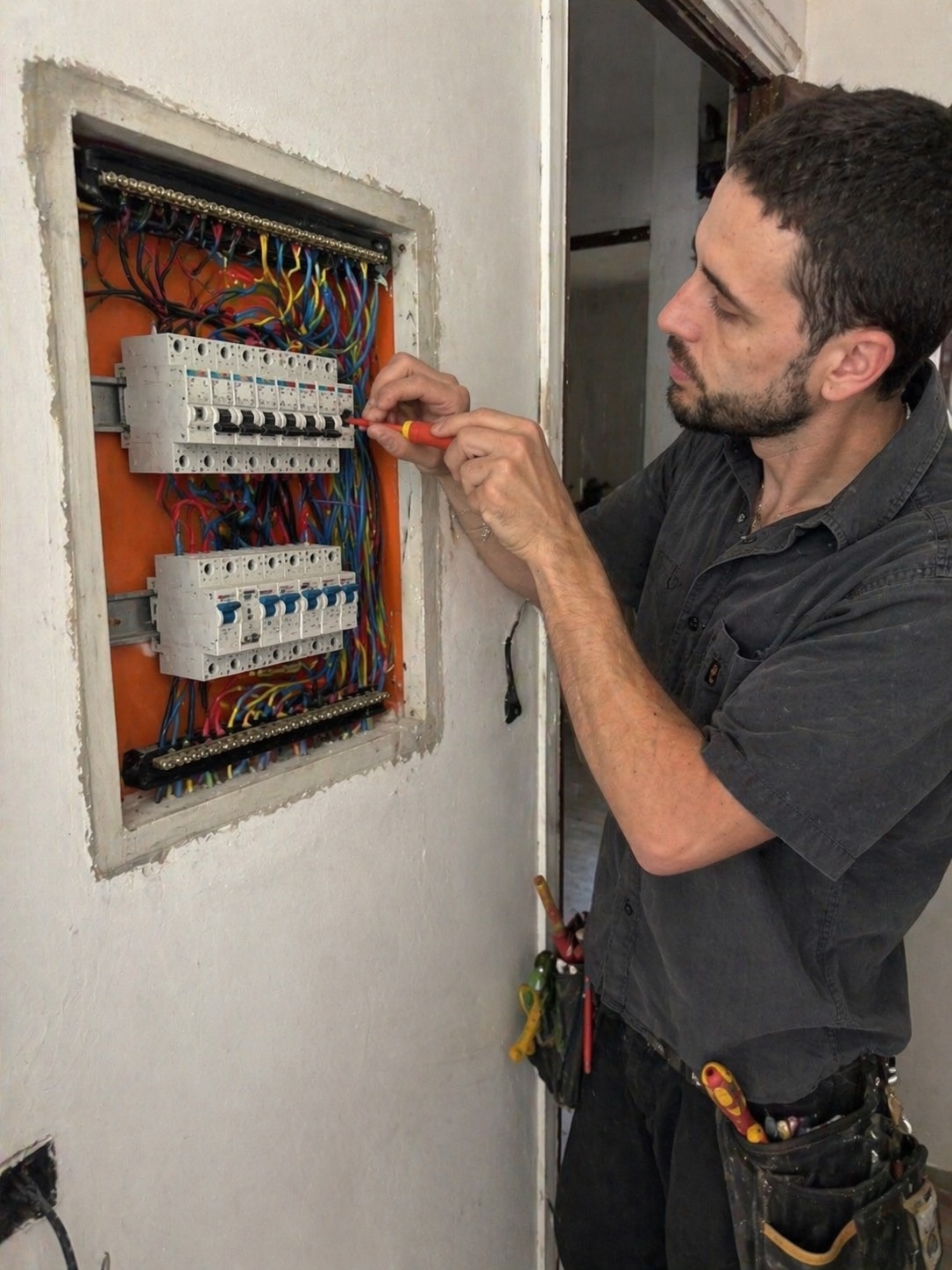 Armado y conexión de tablero eléctrico domiciliario